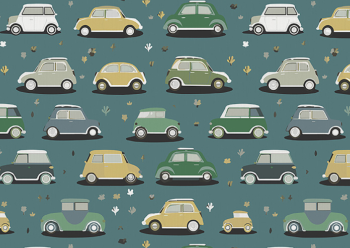 Roadtrip, Teal Blue - Roman Blind - Image 7